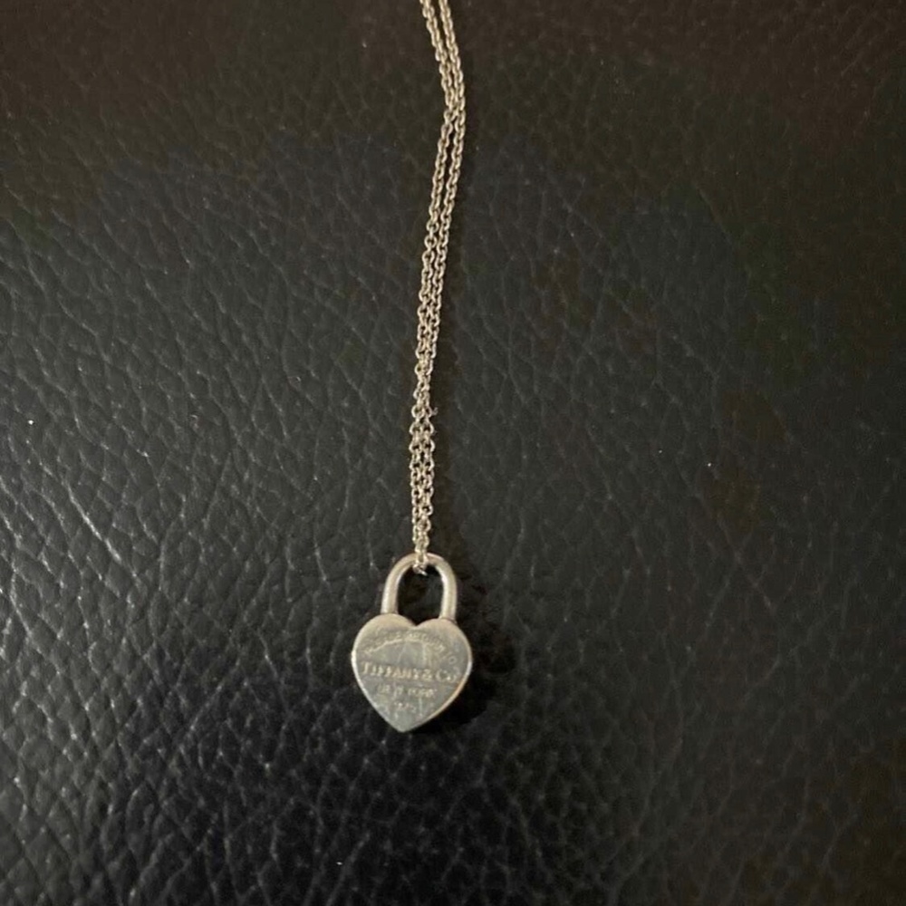 Tiffany Mini Lock Heart Necklace - Picture 2 of 3